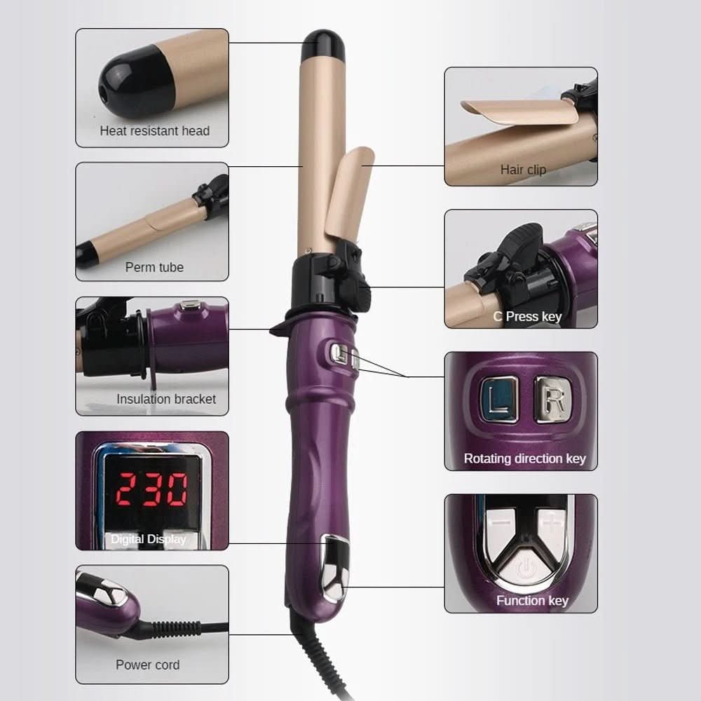 Curling Iron Cordless Quick Heat-Up & Digital Temperature Control