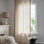 Curtain Semi-Blackout Beige Boho Style