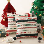 Cushion 3D Christmas Tree Plush Bell Accents