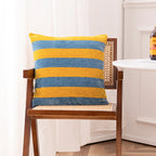 Cushion Cover 18x18in Woven Ethnic Pattern Chenille Trim