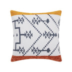 Cushion Cover 18x18in Woven Ethnic Pattern Chenille Trim