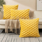 Cushion Cover 3D Textured Cotton-Polyester Zipper