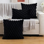 Cushion Cover 3D Textured Cotton-Polyester Zipper
