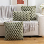 Cushion Cover 3D Textured Cotton-Polyester Zipper