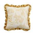Cushion Cover Baroque Jacquard Putto Velvet Ruffle 18x18 Inch