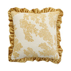 Cushion Cover Baroque Jacquard Putto Velvet Ruffle 18x18 Inch