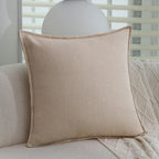 Cushion Cover Botanical Jacquard Satin Piping
