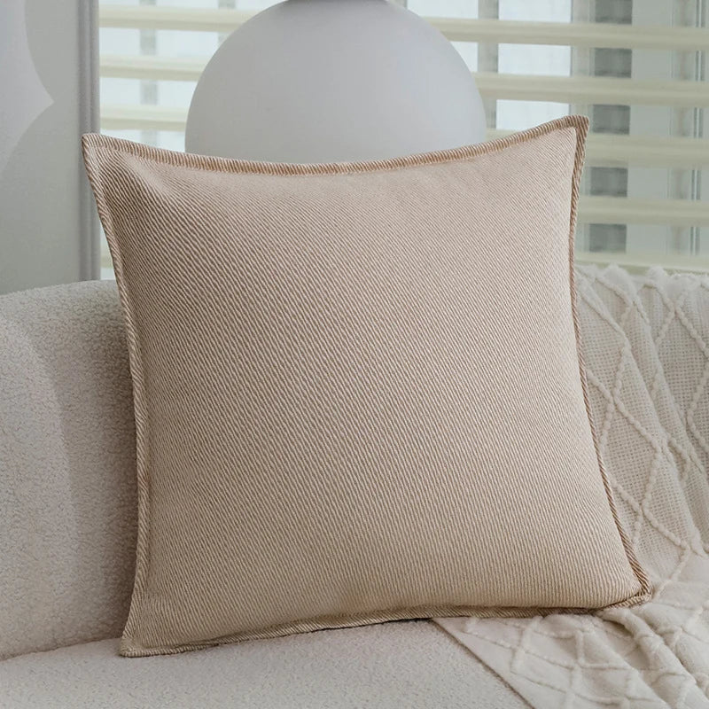 Cushion Cover Botanical Jacquard Satin Piping