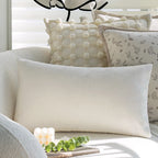 Cushion Cover Botanical Jacquard Satin Piping