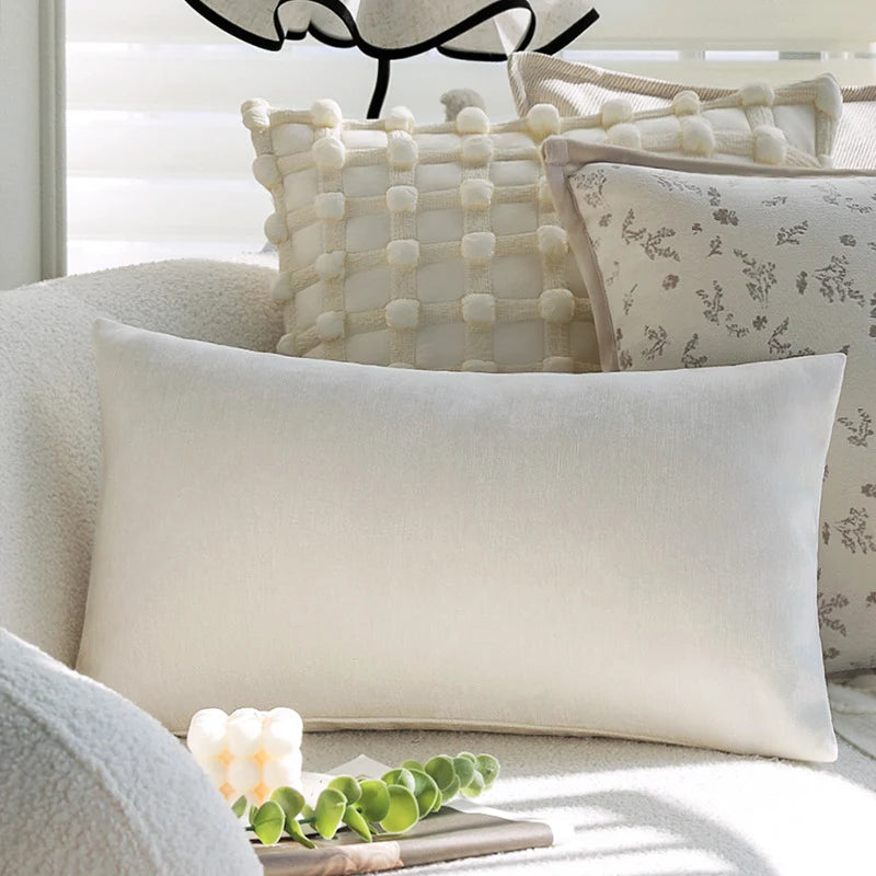 Cushion Cover Botanical Jacquard Satin Piping