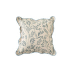 Cushion Cover Botanical Print Wavy Edge Concealed Zipper