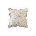Cushion Cover Botanical Print Wavy Edge Concealed Zipper