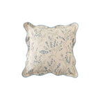 Cushion Cover Botanical Print Wavy Edge Concealed Zipper