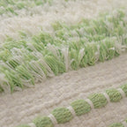 Cushion Cover Bouclé Stripes Cotton Blend Corner Tassels