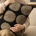 Cushion Cover Bouclé Texture 3D Appliqué 18x18 Inch