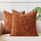 Cushion Cover Chenille Texture & Bamboo Structure