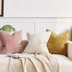 Cushion Cover Chenille Texture & Bamboo Structure