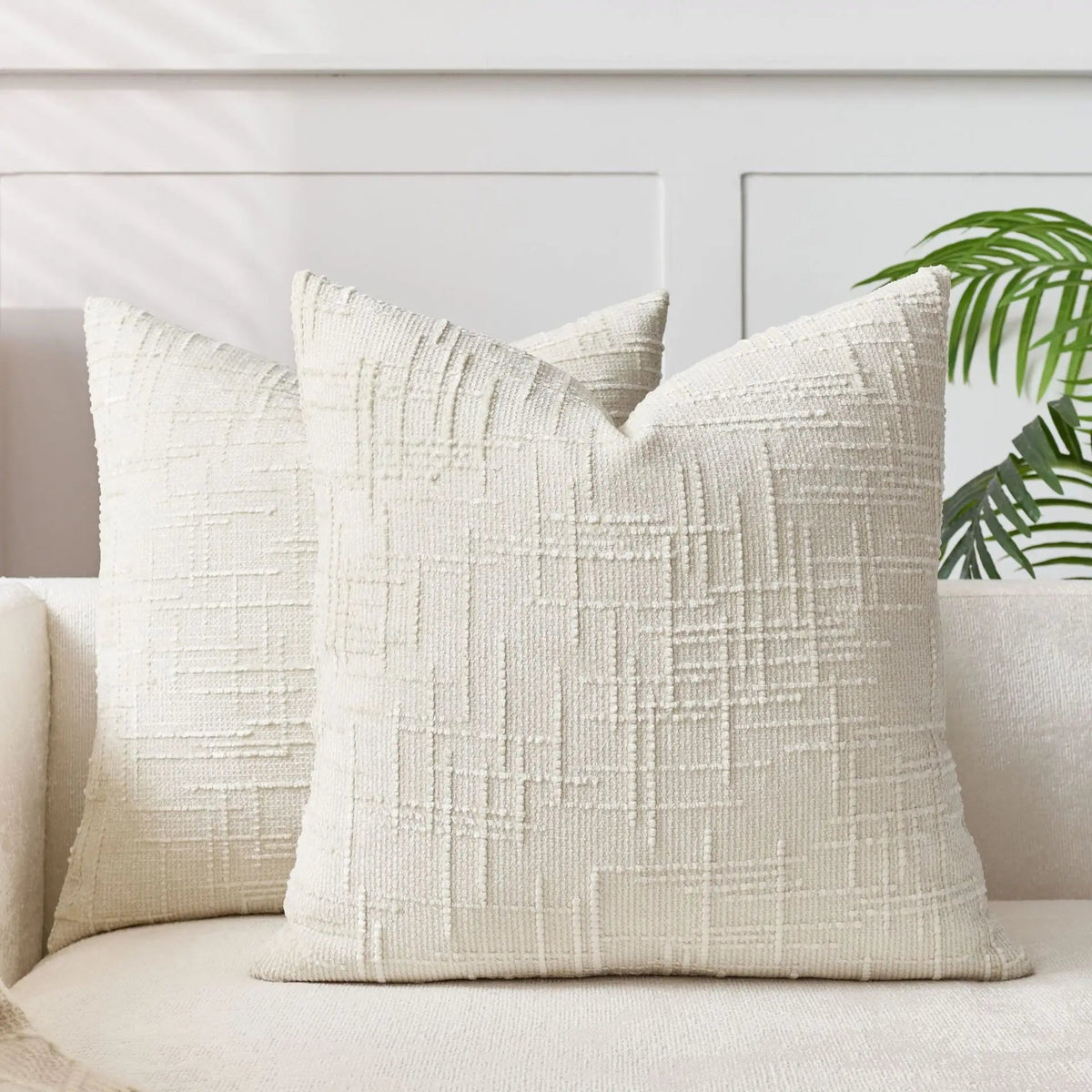 Cushion Cover Chenille Texture & Bamboo Structure
