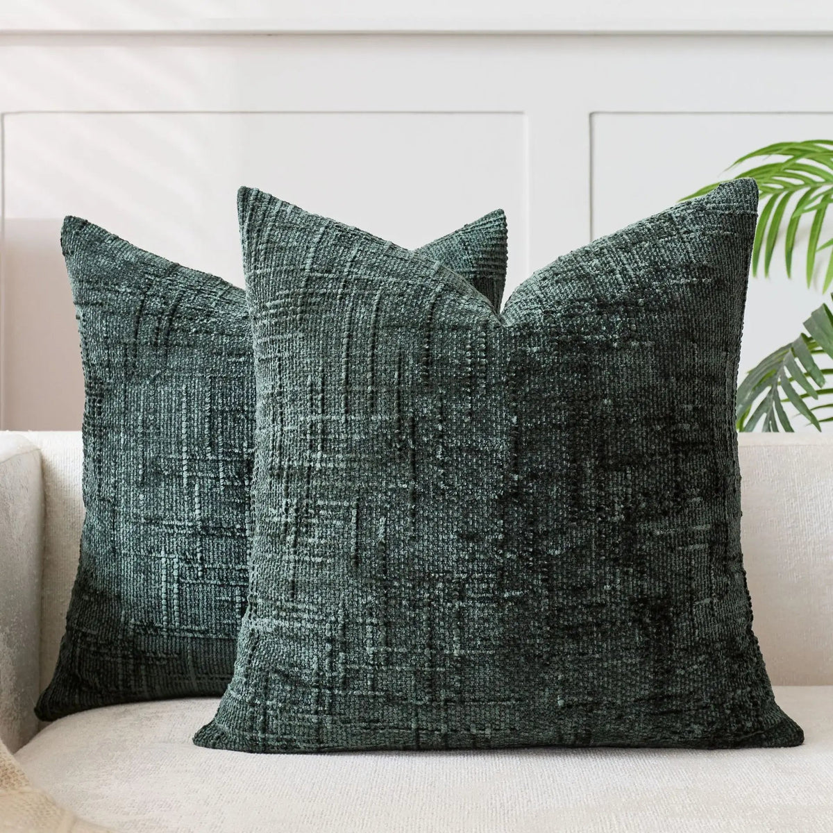 Cushion Cover Chenille Texture & Bamboo Structure