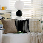 Cushion Cover Coarse Woven Linen-Look Invisible Zipper 18x18