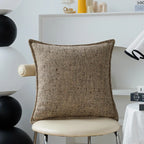 Cushion Cover Coarse Woven Linen-Look Invisible Zipper 18x18