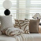 Cushion Cover Coarse Woven Linen-Look Invisible Zipper 18x18