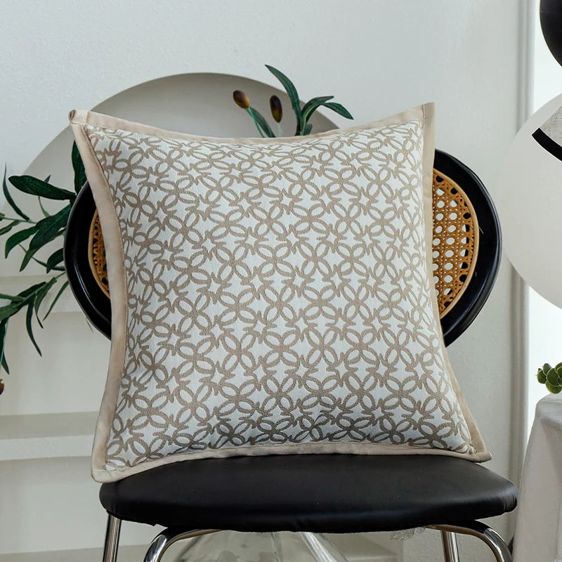 Cushion Cover Coarse Woven Linen-Look Invisible Zipper 18x18