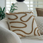 Cushion Cover Coarse Woven Linen-Look Invisible Zipper 18x18