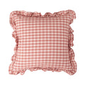 Cushion Cover Cotton Blend Gingham Ruffle 18 x 18