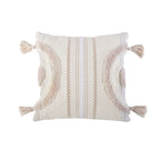 Cushion Cover Cotton Blend Semicircle Tuft & Fringe Tassels