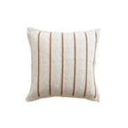 Cushion Cover Cotton Blend Vertical Rib Knit Crochet Edge