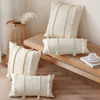 Cushion Cover Cotton Blend Woven Trim & Fringe