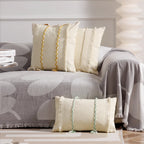 Cushion Cover Cotton Blend Woven Trim & Fringe