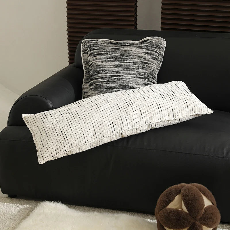 Cushion Cover Cotton-Linen Fine Stripe Hidden Zipper