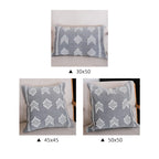 Cushion Cover Cotton-Linen Geometric Texture Concealed Zipper