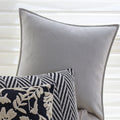 Cushion Cover Cotton-Linen Herringbone Texture Piped Edge