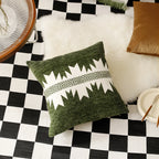 Cushion Cover Cotton-Linen Jacquard Concealed Zipper 18x18In