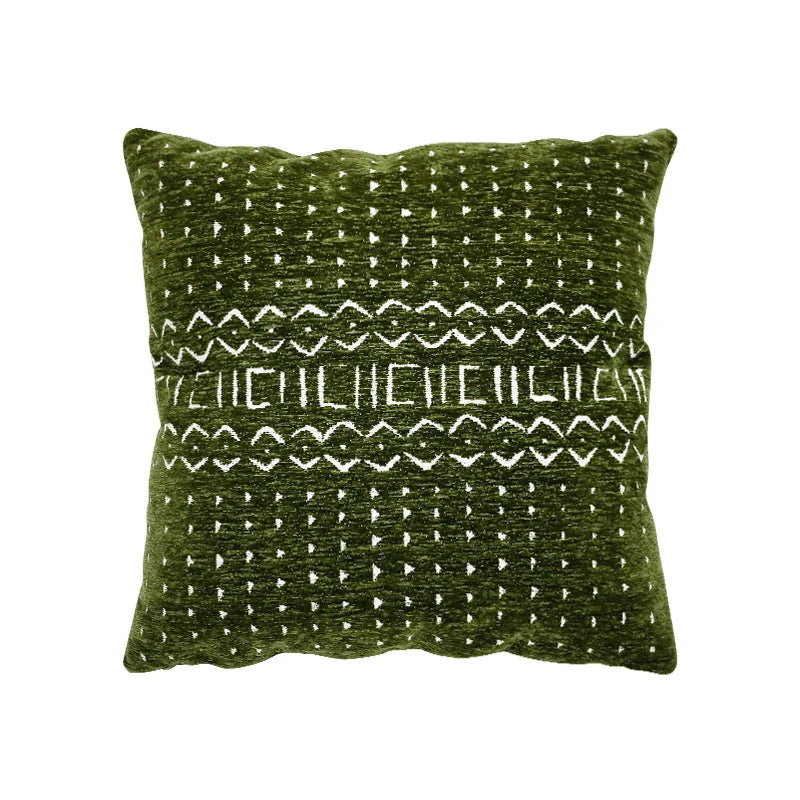 Cushion Cover Cotton-Linen Jacquard Concealed Zipper 18x18In