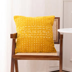 Cushion Cover Cotton-Linen Jacquard Concealed Zipper 18x18In