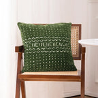 Cushion Cover Cotton-Linen Jacquard Concealed Zipper 18x18In