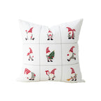 Cushion Cover Embroidered Christmas Cotton-Linen 18x18in