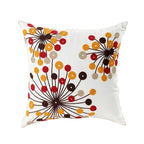 Cushion Cover Embroidered Floral Cotton Canvas Hidden Zipper