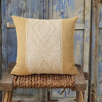 Cushion Cover Ethnic Jacquard Cotton-Blend Concealed Zipper 18x18 Inch