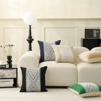 Cushion Cover Ethnic Jacquard Cotton-Blend Concealed Zipper 18x18 Inch