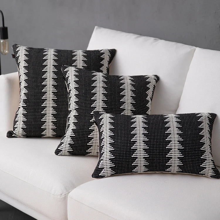 Cushion Cover Ethnic Jacquard Cotton Blend Concealed Zipper