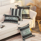 Cushion Cover Ethnic Jacquard Cotton Blend Concealed Zipper