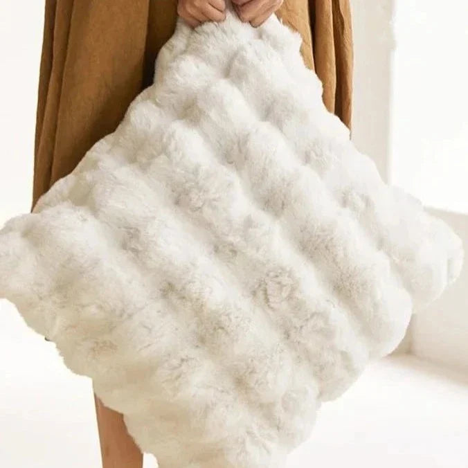 Cushion Cover Faux Fur Plush Machine Washable