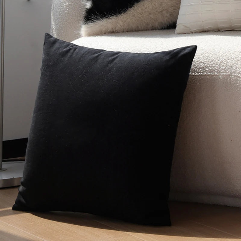 Cushion Cover Faux Fur Zebra Stripe Hidden Zipper