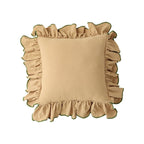 Cushion Cover Gathered Ruffle Edge Linen-Look 18x18