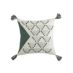 Cushion Cover Geometric Tufted Cotton Blend Concealed Zipper